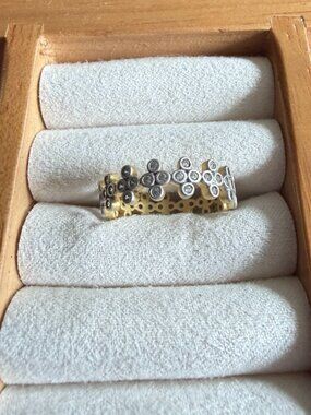 Freida Rothman Sterling Silver Clover Stackable Band Ring